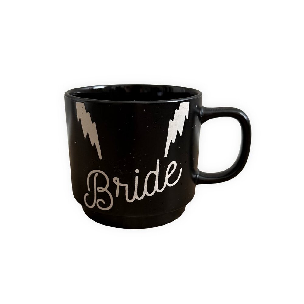 Bride To Be Coffee Mug Lightning Bolt Ceramic Bridal Shower Gift